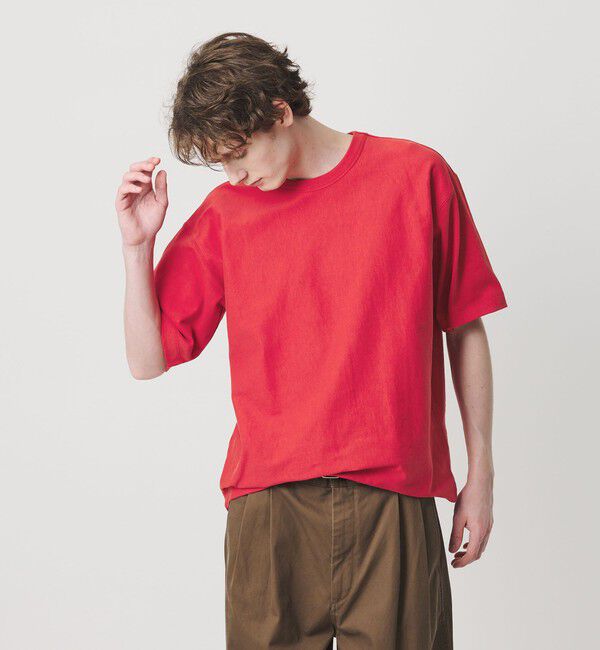 BEAUTY&YOUTH UNITED ARROWS「&ldquo;THE HEAVY&rdquo; 10oz ヘビー ワイド クルーネック Tシャツ」|Tシャツ・カットソー|RED