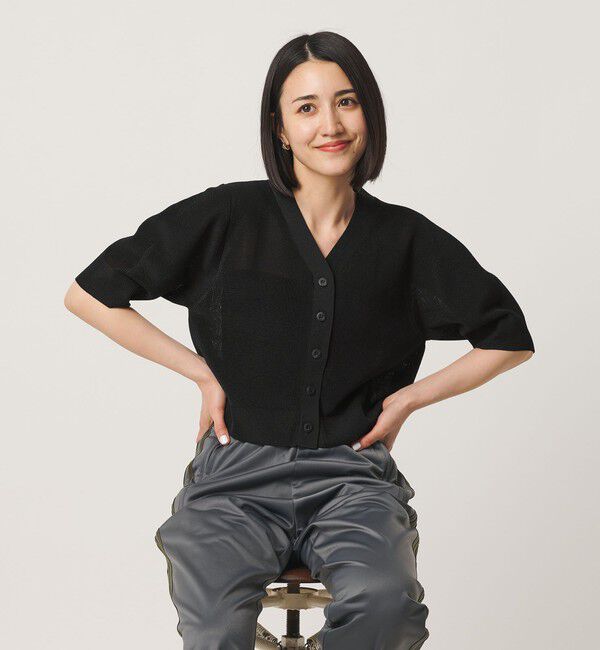 BEAUTY&YOUTH UNITED ARROWS「Vネック 畦ニット カーディガン ウォッシャブル」|カーディガン|