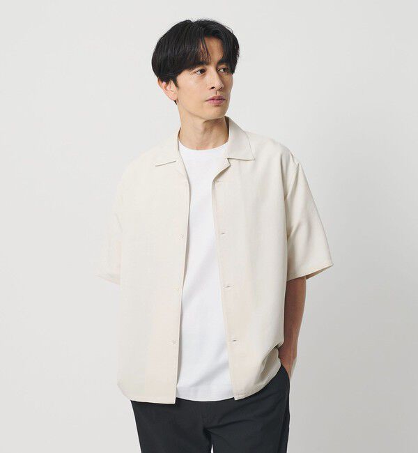 BEAUTY&YOUTH UNITED ARROWS「シルキータッチ ナロー オープンカラー シャツ FORM型」|シャツ・ブラウス|OFF WHITE