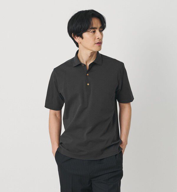 BEAUTY&YOUTH UNITED ARROWS「クール ハイゲージ モクロディ ポロシャツ 接触冷感 抗菌防臭」|Tシャツ・カットソー|DK.GRAY