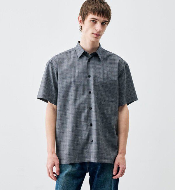 Edition「Super120's ウォッシャブルウール リラックスハーフスリーブシャツ」|シャツ・ブラウス|