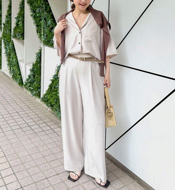 NOLLEY'S sophi「《セットアップ対応》ウォッシャブルエアリージョーゼットイージーワイドパンツ」|その他|