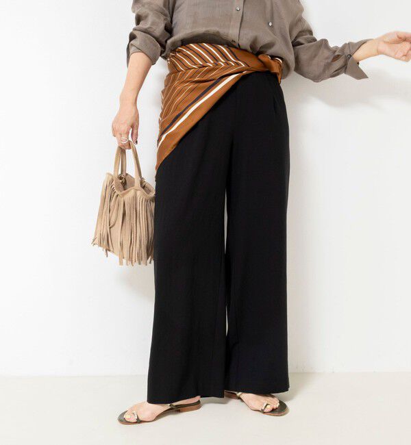 NOLLEY'S sophi「《セットアップ対応》ウォッシャブルエアリージョーゼットイージーワイドパンツ」|その他|