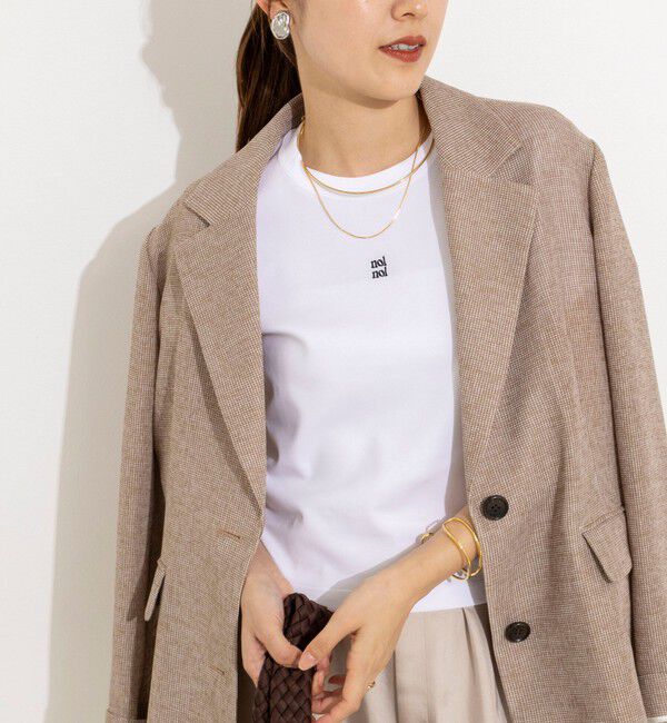 NOLLEY'S「【nolnol/ノルノル】ウォッシャブルクルーネックTee」|Tシャツ・カットソー|ホワイト