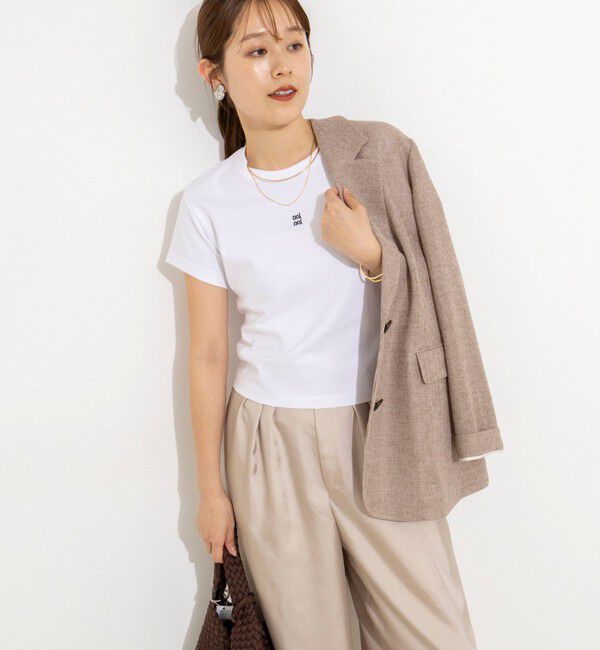 NOLLEY'S「【nolnol/ノルノル】ウォッシャブルクルーネックTee」|Tシャツ・カットソー|