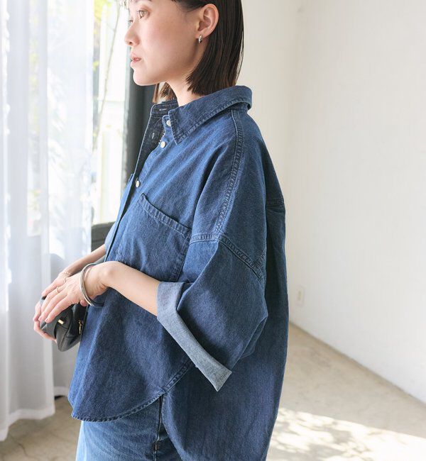  「予約【RIMH（リムエイチ）】ポンチョデニムシャツ」|シャツ・ブラウス|
