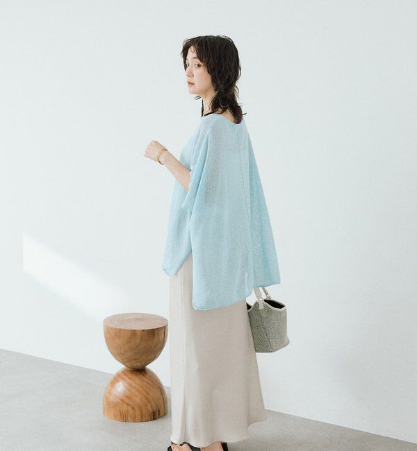  「【ストレスフリーな履き心地】バイアスサテンナロースカート」|スカート|