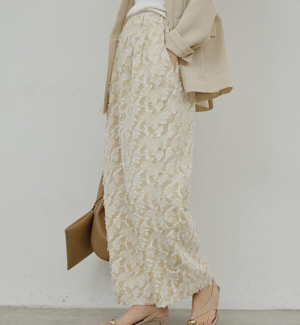  「リーフジャガードパンツ」|チノ|ベージュ