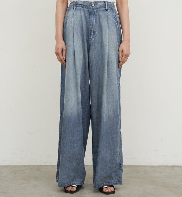  「【夏でも快適】シアーデニムパンツ」|デニム|