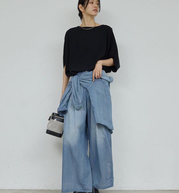  「【夏でも快適】シアーデニムパンツ」|デニム|