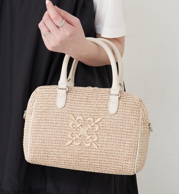  「ナイロンラフィアミニボストンバッグ」|ボストンバッグ|