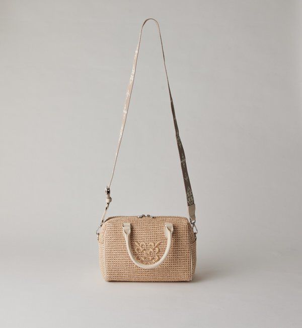  「ナイロンラフィアミニボストンバッグ」|ボストンバッグ|