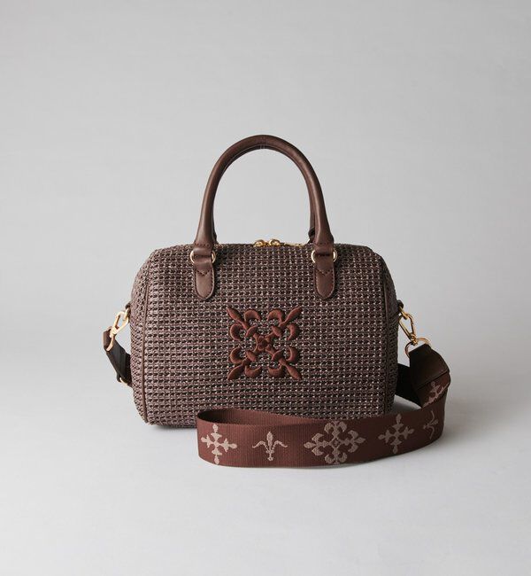  「ナイロンラフィアミニボストンバッグ」|ボストンバッグ|