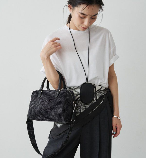  「ナイロンラフィアミニボストンバッグ」|ボストンバッグ|