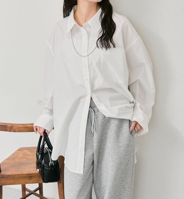  「ボタンレイヤードBIGシャツ」|シャツ・ブラウス|