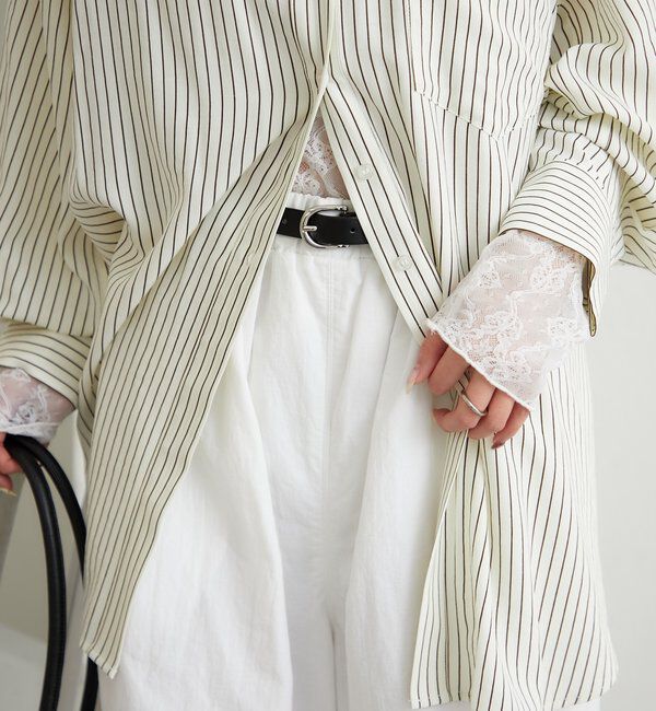  「ボタンレイヤードBIGシャツ」|シャツ・ブラウス|