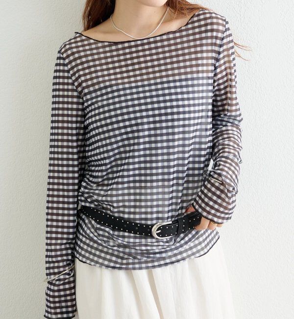  「プリントシアーロンT」|Tシャツ・カットソー|ブラック