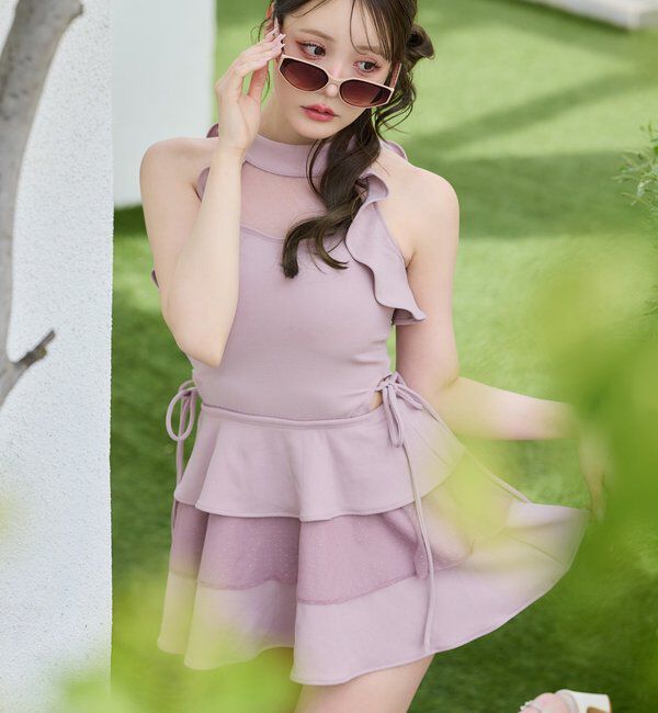  「swimwear/アメスリフリルミニワンピース(2点セット)」|その他|