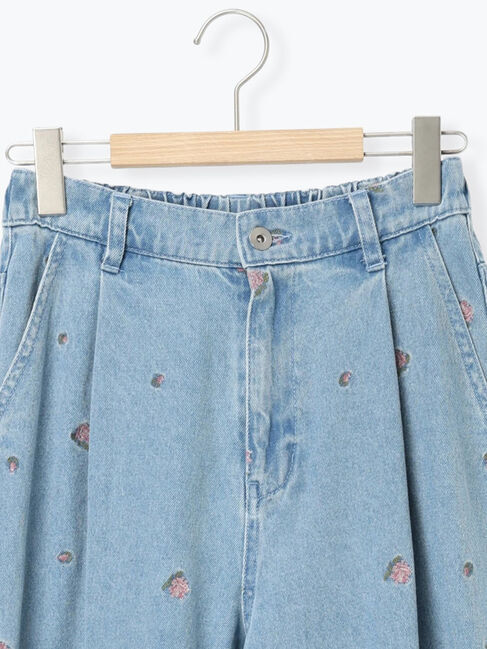 Samansa Mos2「《新色追加》【オーガニックコットン】デニムバレルパンツ」|その他|