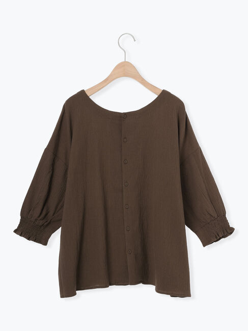 Samansa Mos2「袖口シャーリング前後2WAYブラウス」|シャツ・ブラウス|