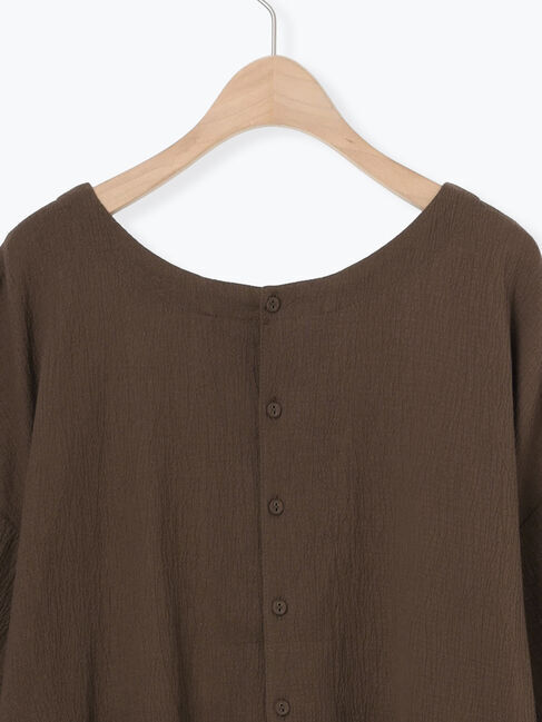 Samansa Mos2「袖口シャーリング前後2WAYブラウス」|シャツ・ブラウス|