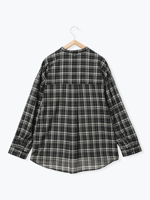 Samansa Mos2「【マルチウェイ/イージーケア】チェック柄ビッグシャツ」|シャツ・ブラウス|