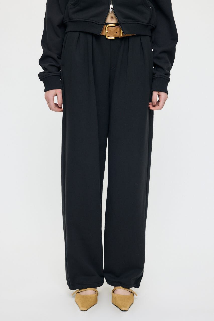 MOUSSY「TUCK SWEAT パンツ」|その他|L/BLK1