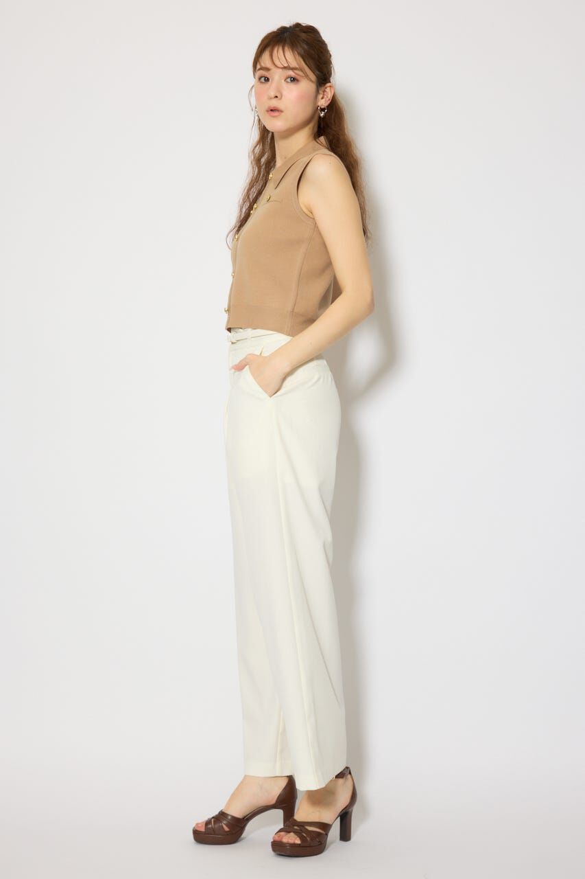 rienda「ゴールドボタンノースリニットトップス」|ニット・セーター|