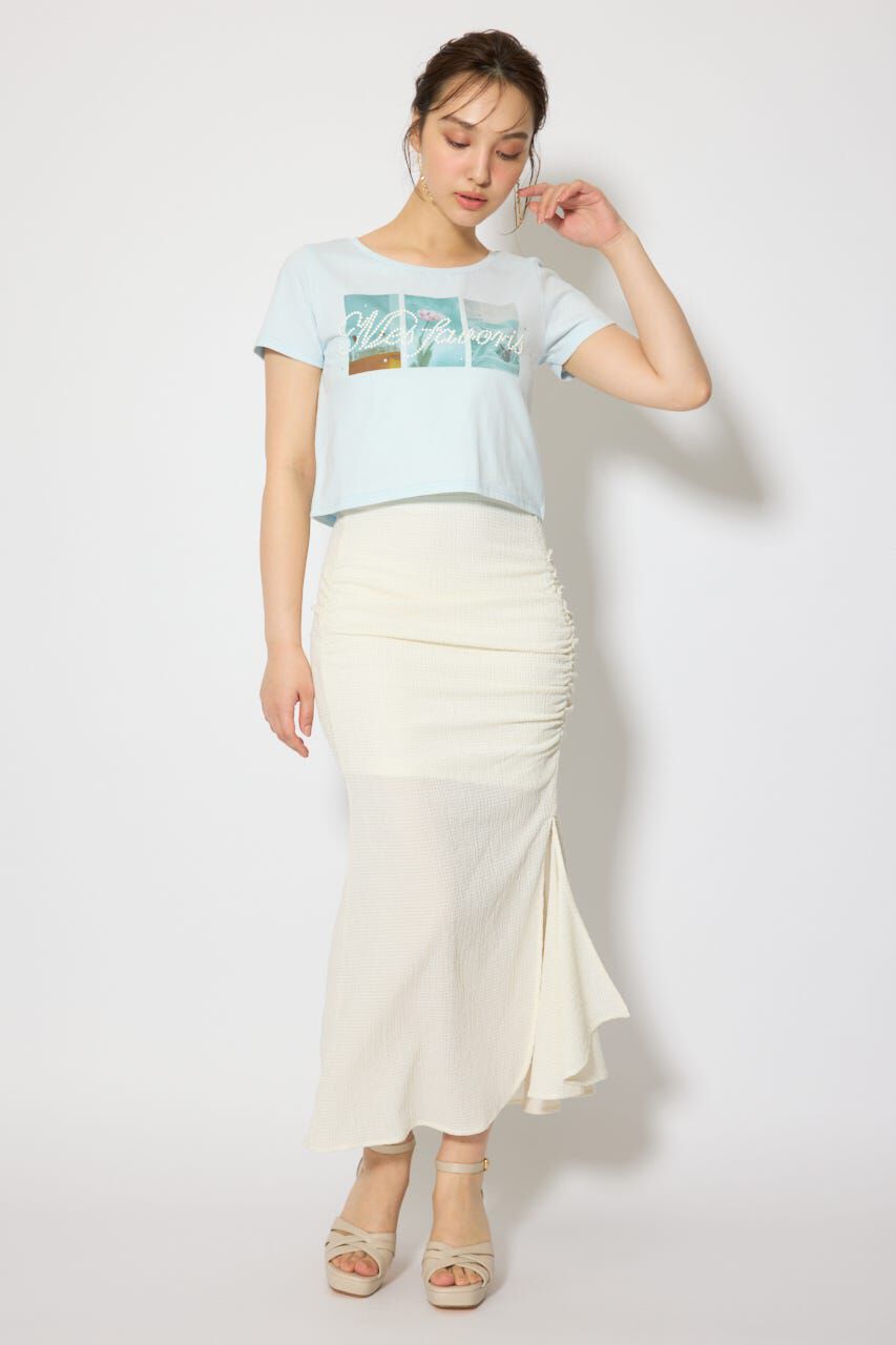 rienda「ギャザーマーメイドジャストウエストスカート」|スカート|