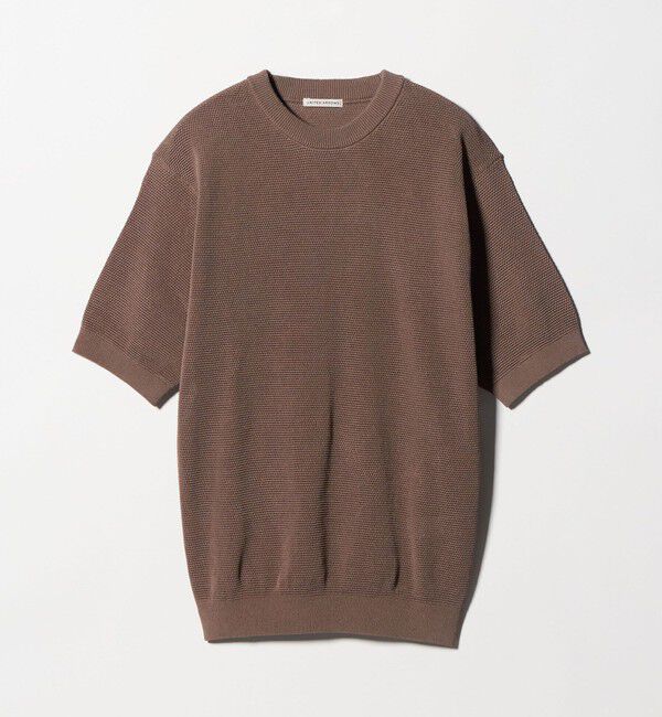 UNITED ARROWS「シャーリーカーン バーズアイ ショートスリーブ クルーネック ニットTシャツ」|ニット・セーター|