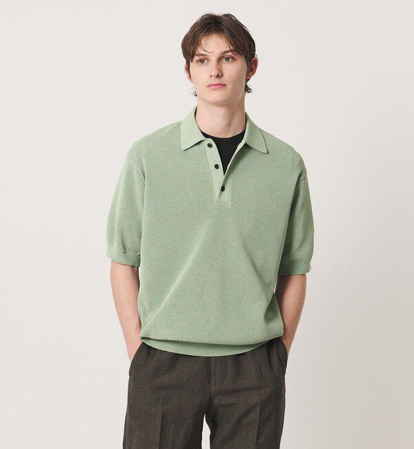 UNITED ARROWS「シャーリーカーン バーズアイ ニットポロシャツ」|ポロシャツ|