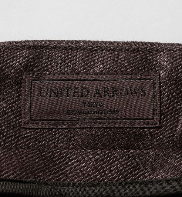 UNITED ARROWS「リネン ツイル １プリーツ リラックス テーパード イージースラックス」|スラックス|
