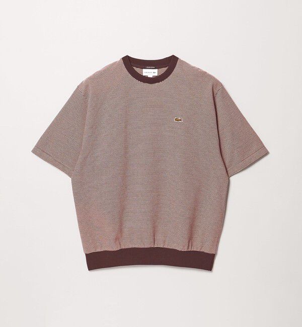 UNITED ARROWS「【別注】＜LACOSTE＞ボーダー クルーネック  Tシャツ」|Tシャツ・カットソー|PINK