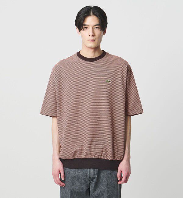 UNITED ARROWS「【別注】＜LACOSTE＞ボーダー クルーネック  Tシャツ」|Tシャツ・カットソー|