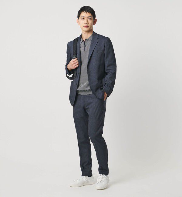 UNITED ARROWS「ショートスリーブ ボーダー ニットポロシャツ UA COZY ウォッシャブル 抗菌防臭」|ポロシャツ|