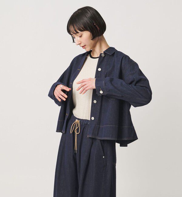 UNITED ARROWS「ステッチ フレア デニムジャケット」|デニムジャケット|