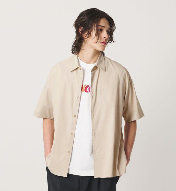 BEAUTY&YOUTH UNITED ARROWS「タンブル リネン スクエア シャツ GRANDE型」|シャツ・ブラウス|OFF WHITE