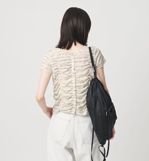 BEAUTY&YOUTH UNITED ARROWS「【WEB限定】カスリボーダー シャーリングトップス 2WAY」|Tシャツ・カットソー|