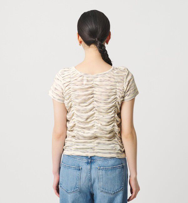 BEAUTY&YOUTH UNITED ARROWS「【WEB限定】カスリボーダー シャーリングトップス 2WAY」|Tシャツ・カットソー|