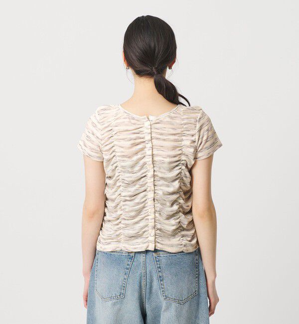 BEAUTY&YOUTH UNITED ARROWS「【WEB限定】カスリボーダー シャーリングトップス 2WAY」|Tシャツ・カットソー|