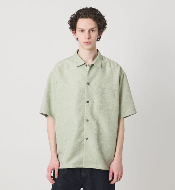 MONKEY TIME「ジャガード ショートスリーブ シャツ」|シャツ・ブラウス|