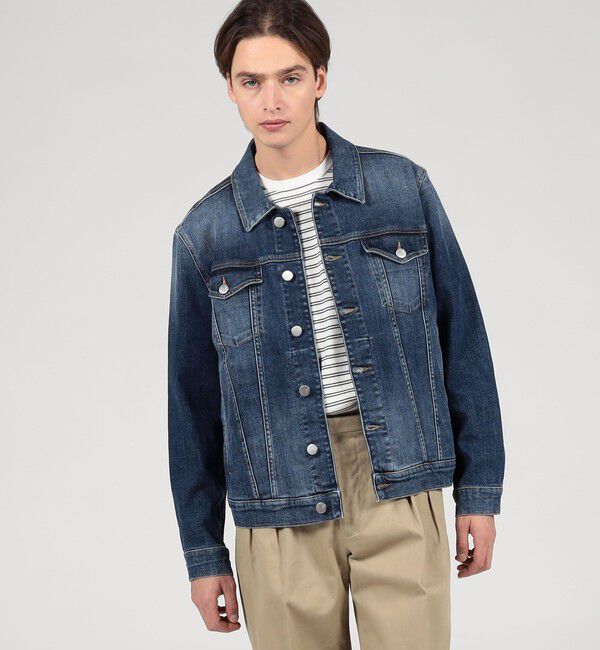 TOMORROWLAND MENS「【別注】PT TORINO ストレッチデニム トラッカージャケット」|ブルゾン・スタジャン|