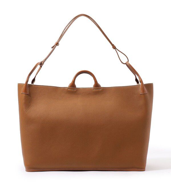 TOMORROWLAND GOODS「【別注】A SADDLE HOLDER L シュリンクレザー ショルダーバッグ」|トートバッグ|43 ベージュ