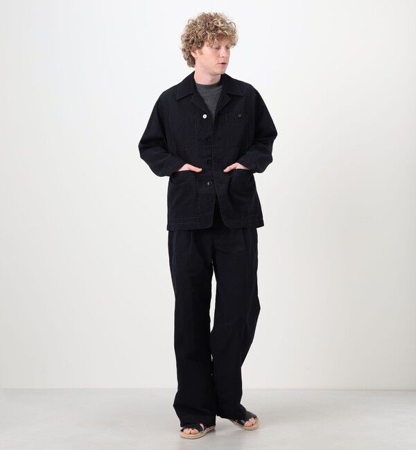 TOMORROWLAND MENS「コットンリネンキュプラ ドルマンスリーブ カバーオールジャケット」|ブルゾン・スタジャン|