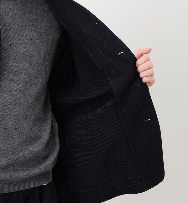 TOMORROWLAND MENS「コットンリネンキュプラ ドルマンスリーブ カバーオールジャケット」|ブルゾン・スタジャン|