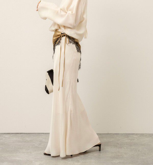 MAQWEL「《セットアップ対応》【MAQWEL/マクウェル】ウォッシャブルサテンスカート」|スカート|