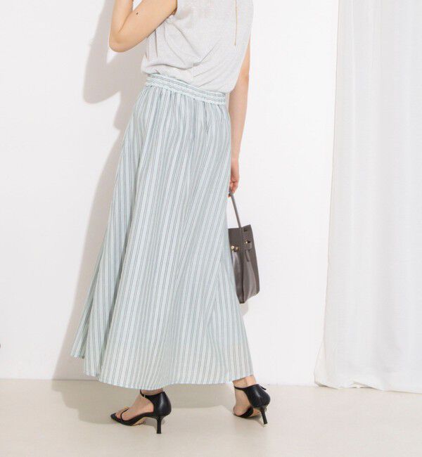 NOLLEY'S「《セットアップ対応》ウォッシャブルストライプフレアスカート」|フレア|