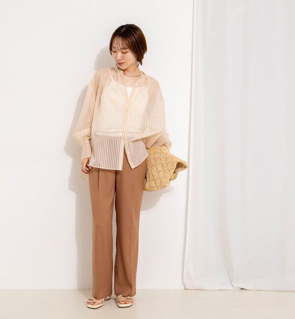 NOLLEY'S「ウォッシャブルサイドボタンシアーブラウス」|シャツ・ブラウス|