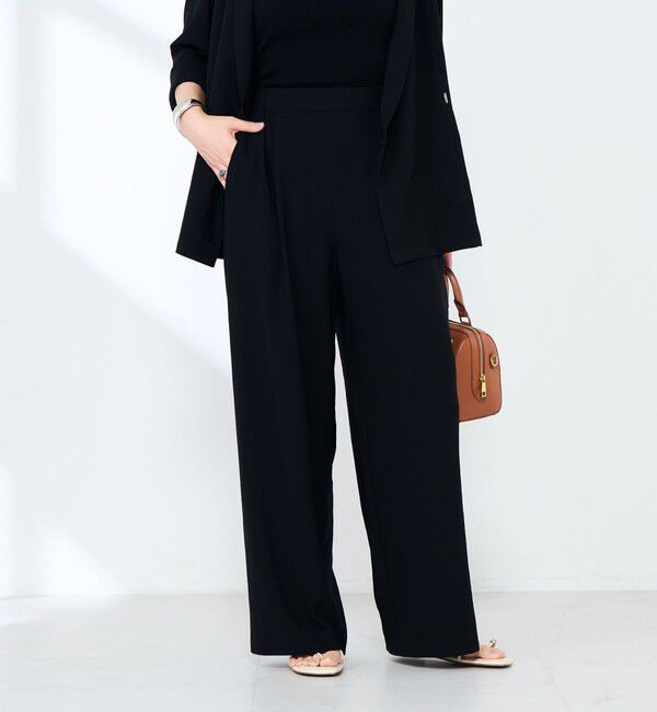 NOLLEY'S sophi「《セットアップ対応》ウォッシャブルエアリージョーゼットイージーワイドパンツ」|その他|