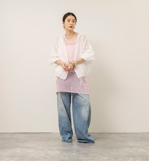 MAQWEL「【MAQWEL/マクウェル】ウォッシャブル透かし編みサマーニットノースリーブプルオーバー」|ニット・セーター|
